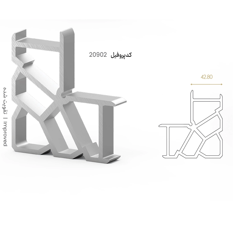 فیکسر آلومینیومی پانچی (Lx42.8)