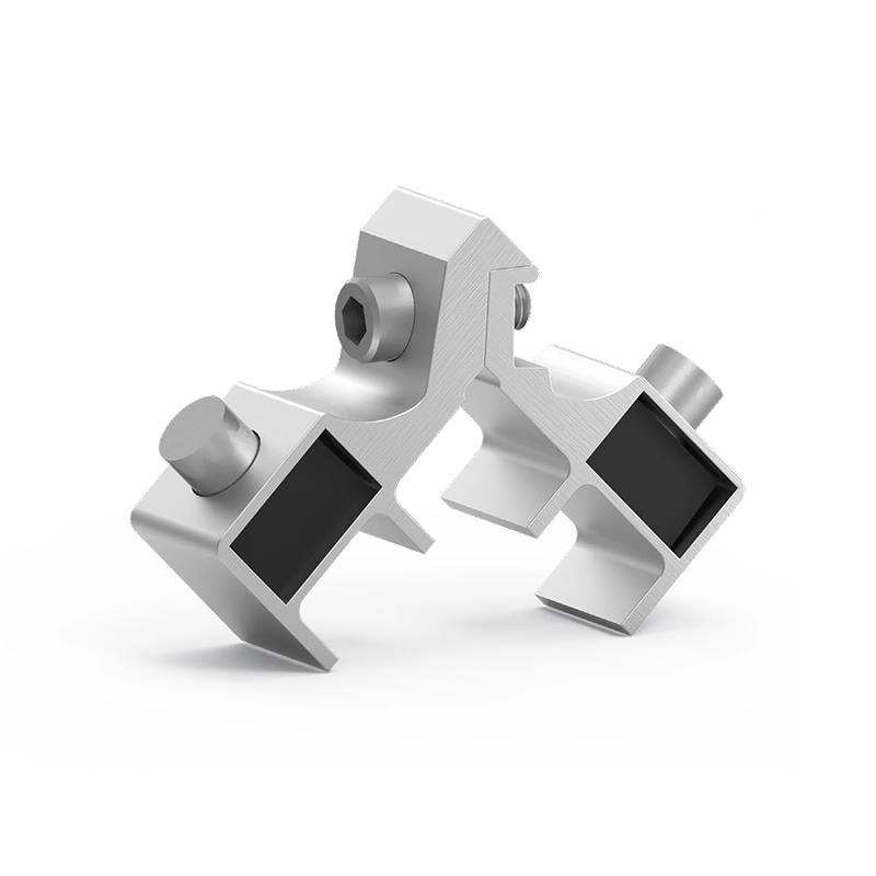Screw‑Fixed Extruded Aluminium Corner Joint with Plastic Button (L×22.3)
