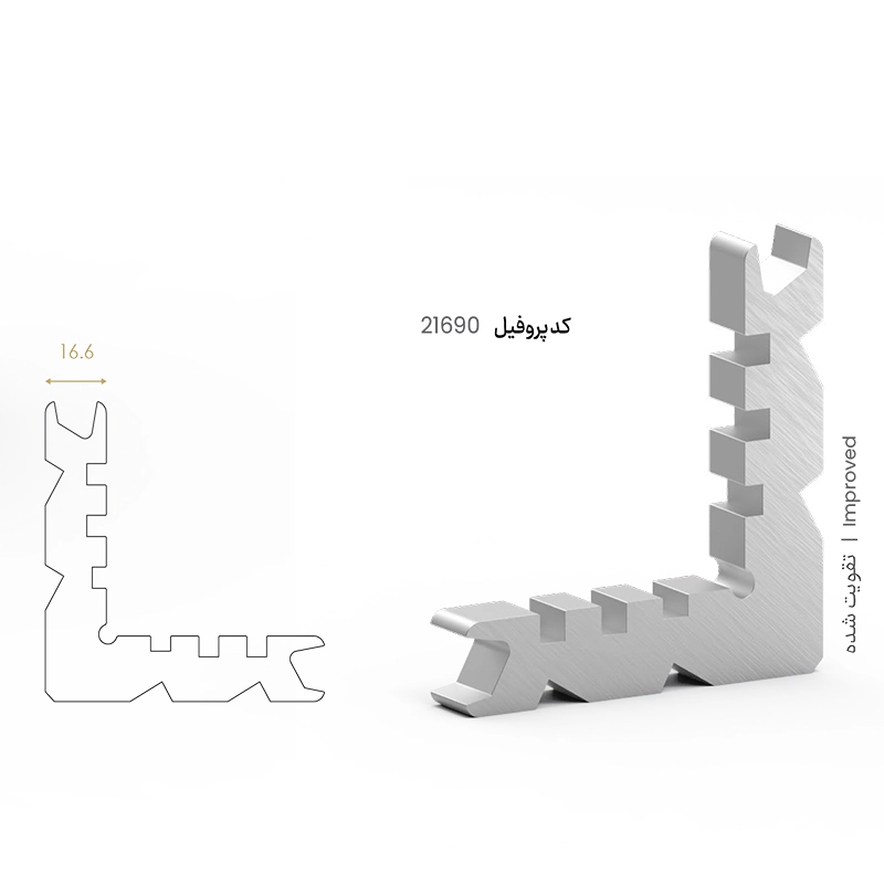فیکسر آلومینیومی پانچی (Lx16.6)